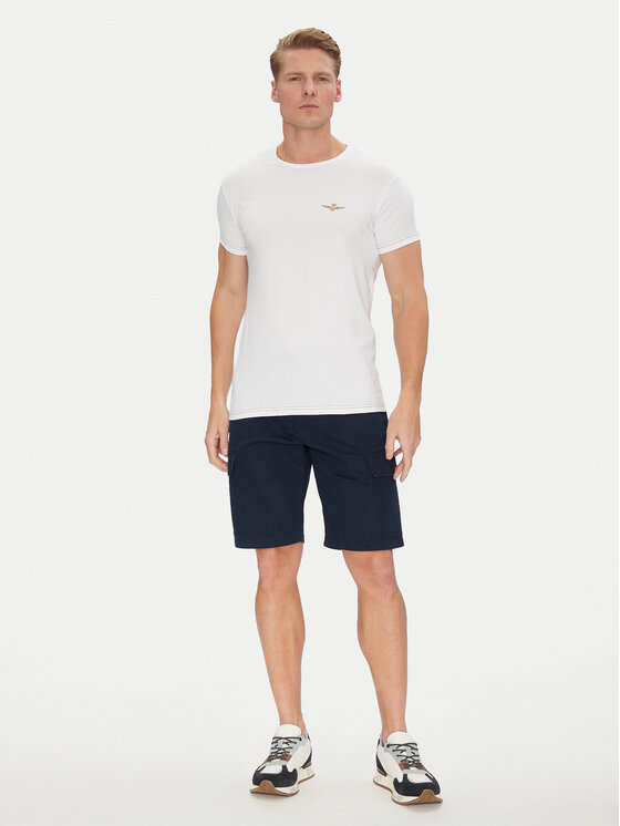 Aeronautica Militare Aeronautica Militare Tričko AM1UTI003 Biela Regular Fit