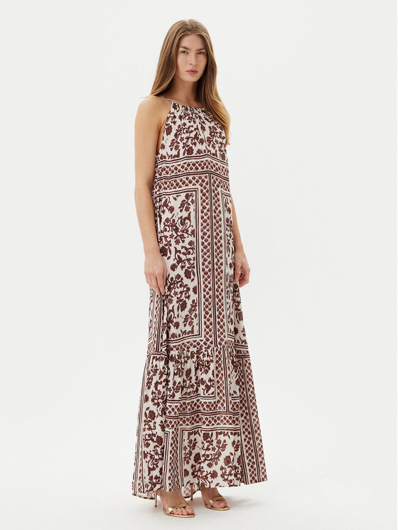 Gaudi Gaudi Poletna obleka 511FD15025 Rjava Relaxed Fit