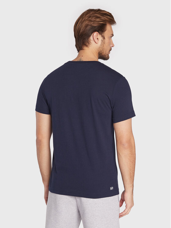 Lacoste Lacoste Tričko TH2042 Tmavomodrá Regular Fit