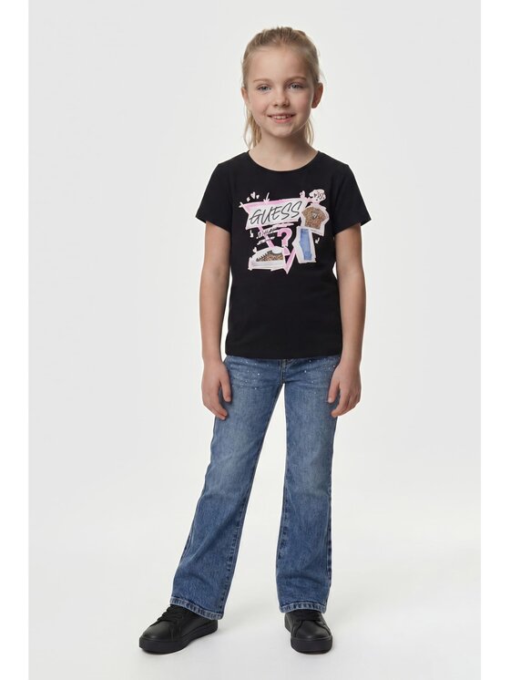 Guess Kids Guess Kids Kalhoty z materiálu 183381 Modrá Regular Fit