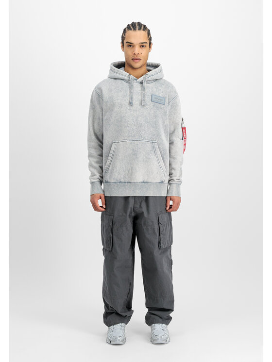 Alpha Industries Alpha Industries Bluza Backprint Vintage Hoodie Błękitny Regular Fit