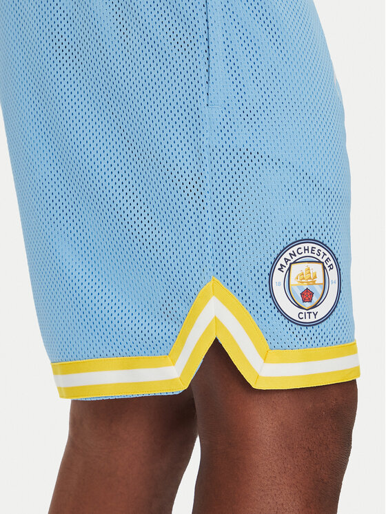 Puma Puma Szorty sportowe Hoops Manchester City 631694 Błękitny Regular Fit