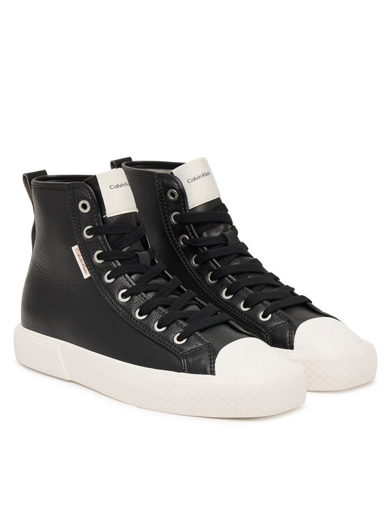 Calvin Klein Calvin Klein Sneakers Vulc Lace Up Hightop Lth HW0HW03076 Μαύρο