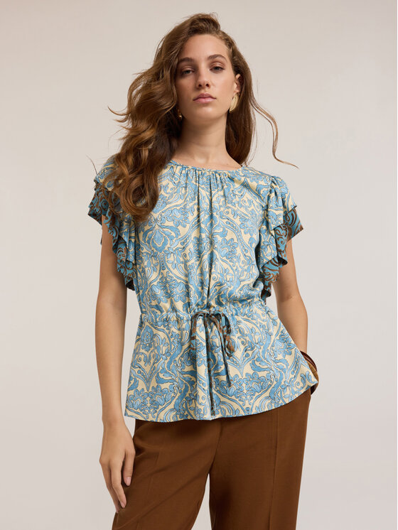 Motivi Motivi Blusa 2688W000738N0R4 Turchese Regular Fit