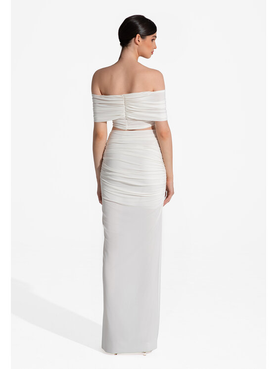 sax35th sax35th Top ROSA Kremowy Slim Fit