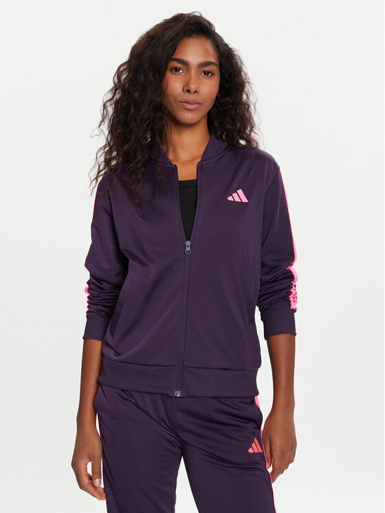 adidas adidas Trenirka Essentials 3-Stripes JX0510 Vijolična Regular Fit