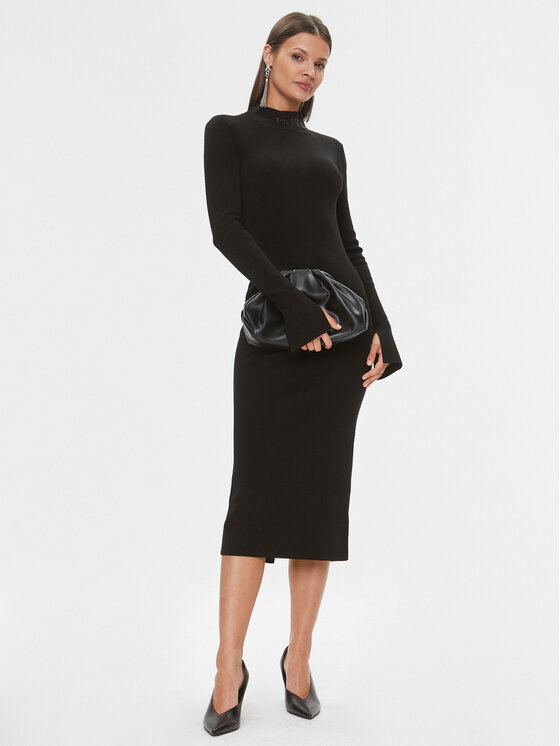 Patrizia Pepe Patrizia Pepe Φόρεμα υφασμάτινο 2A2612/K002-K103 Μαύρο Slim Fit