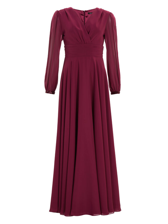 Swing Swing Večerna obleka 5AI17100 Bordo rdeča Regular Fit