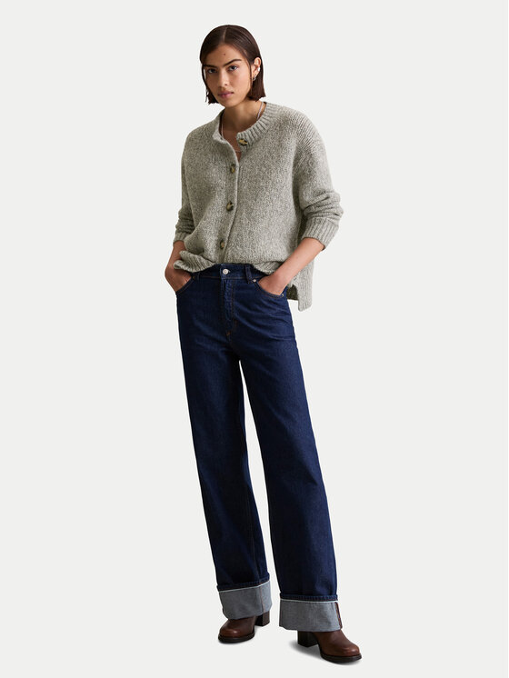 Marc O'Polo Marc O'Polo Pletena jopica 5000006923 Siva Relaxed Fit