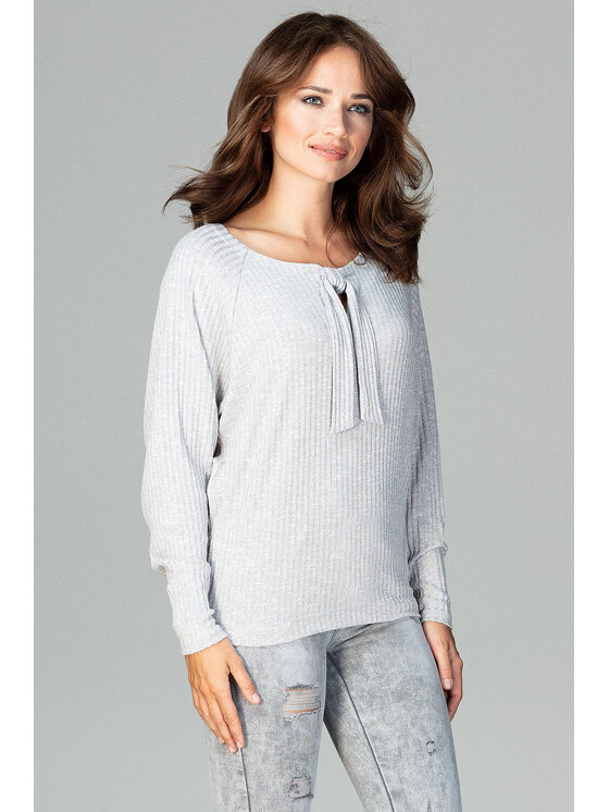 Lenitif Lenitif Blusa K468 Grigio Regular Fit