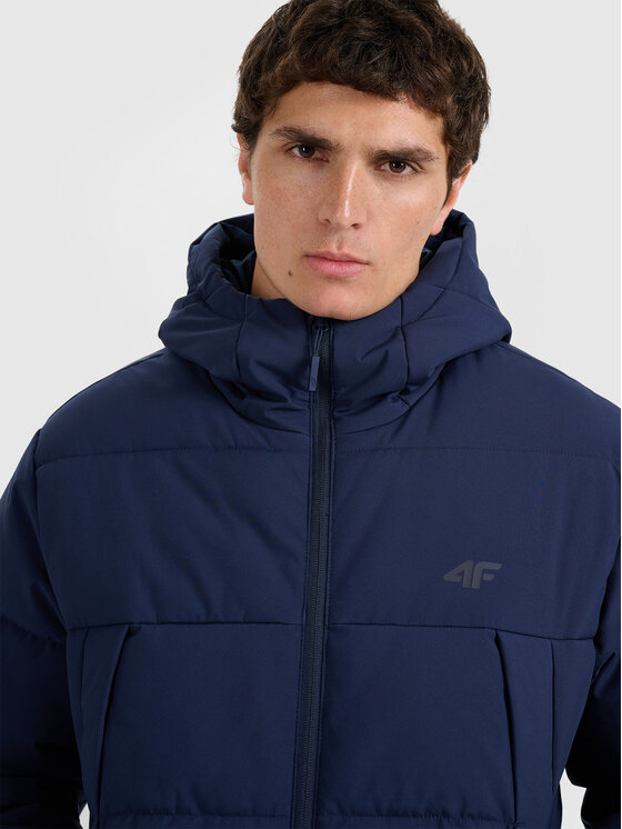 4F 4F Kurtka puchowa URBAN COMMUTER Granatowy Regular Fit