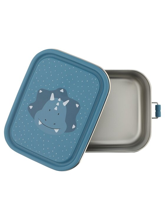 Trixie Baby Trixie Baby Lunchbox Mały stalowy lunch box - Triceratops Niebieski