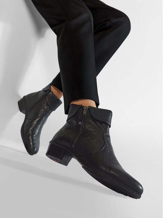 Rieker Rieker Botine Y07A8-01 Negru