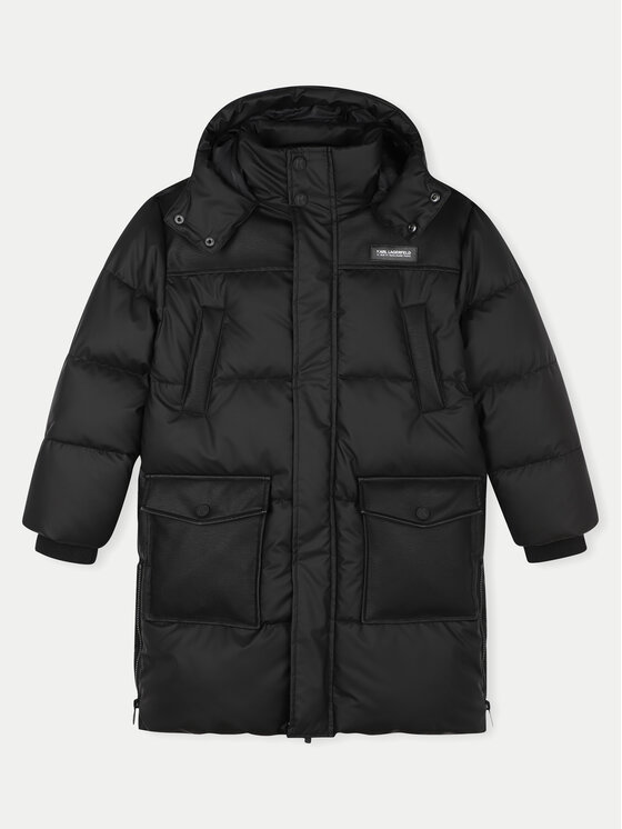 Karl Lagerfeld Kids Karl Lagerfeld Kids Зимно яке Z30273 D Черен Regular Fit