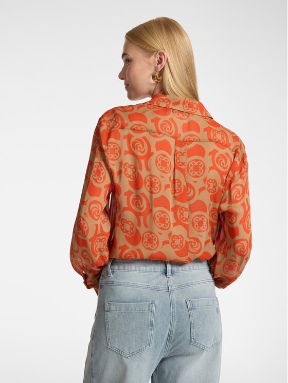 Elena Mirò Elena Mirò Camicia 5033P000350N002 Arancione Regular Fit