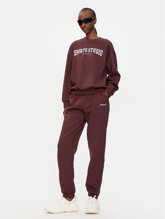 Athlecia Athlecia Παντελόνι φόρμας Giannis W Sweat EA243382 Μπορντό Regular Fit