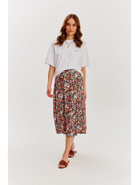 NAOKO NAOKO Spódnica midi Petalicious Kolorowy Regular Fit