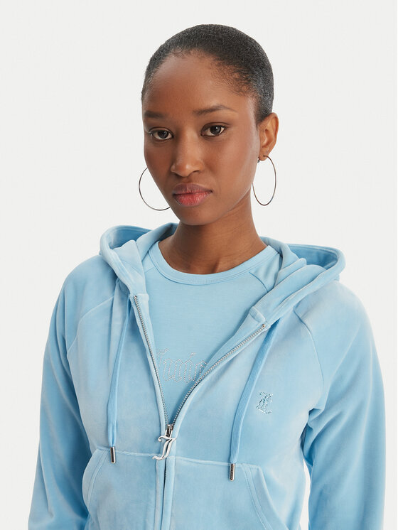 Juicy Couture Juicy Couture Суитшърт Madison JCWAS126326 Светлосиньо Slim Fit
