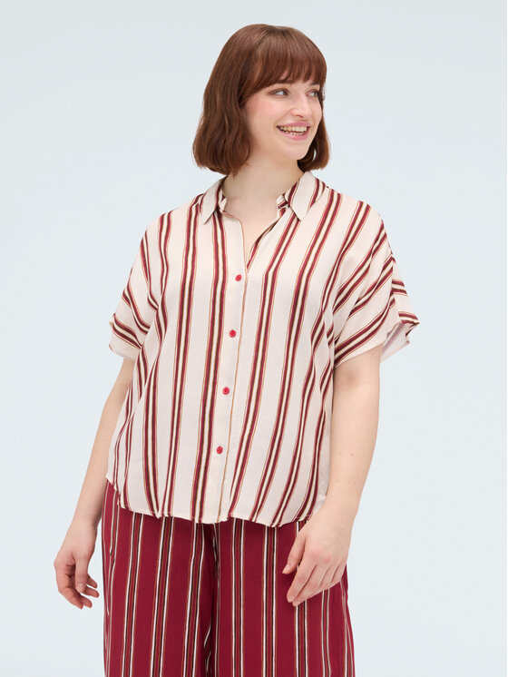 Fiorella Rubino Fiorella Rubino Camicia 5019L000186N0R2 Crema Boxy Fit