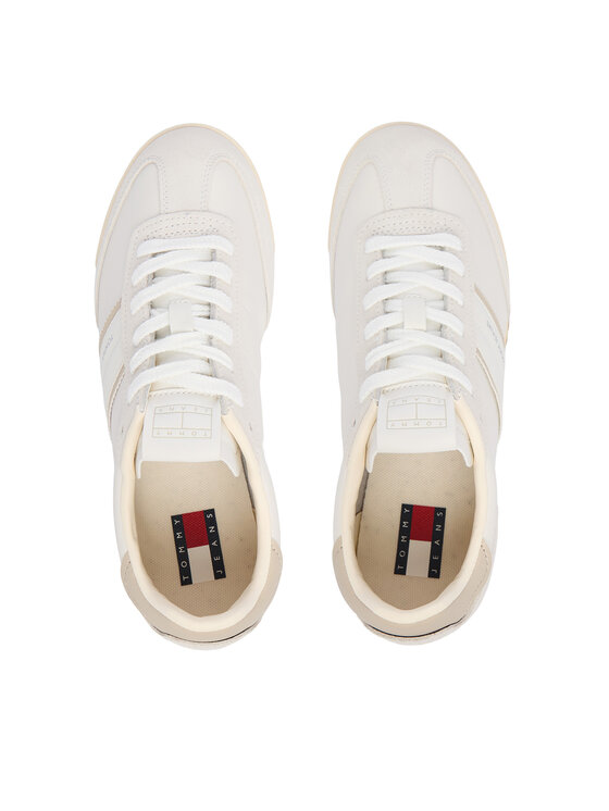 Tommy Jeans Tommy Jeans Sneakersy Tjw Low Profile Runner Lthr Mix EN0EN03001 Écru