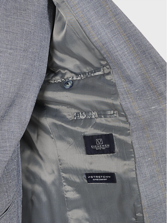Evenemen Evenemen Marynarka OVO BLUE Szary Slim Fit