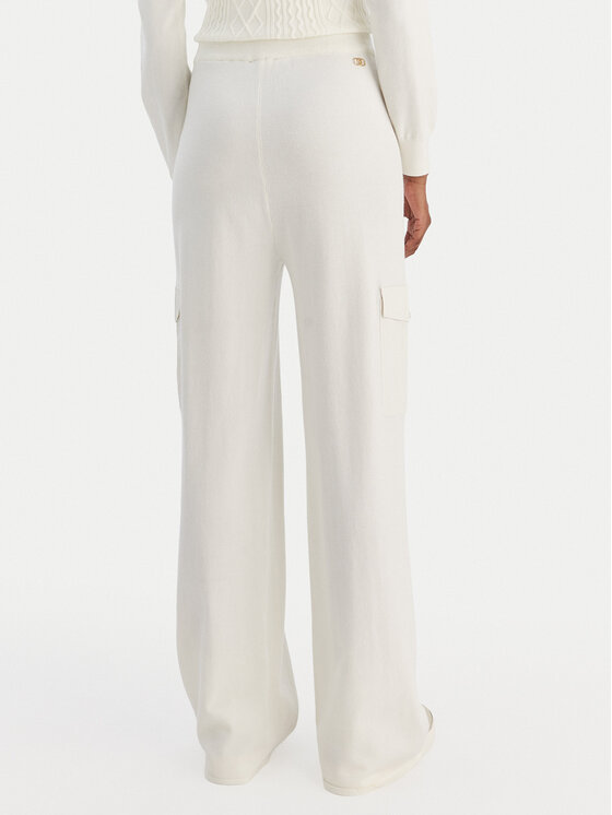 Liu Jo Liu Jo Текстилни панталони TF5041 MS75L Екрю Regular Fit