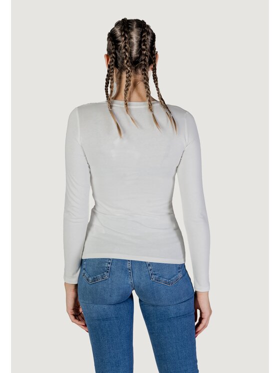 Guess Guess T-shirt LS CN PYTHON LOGO Bianco Shirt Fit