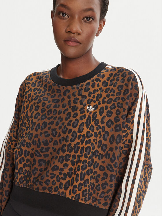adidas Bluză Leopard JW7303 Maro Regular Fit | Modivo.ro