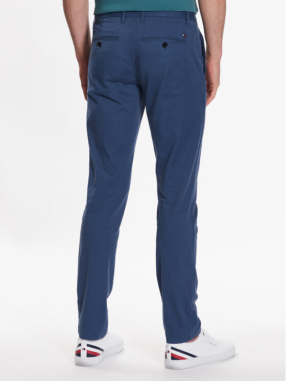 Tommy Hilfiger Tommy Hilfiger Chinosy Bleecker MW0MW26619 Granatowy Slim Fit