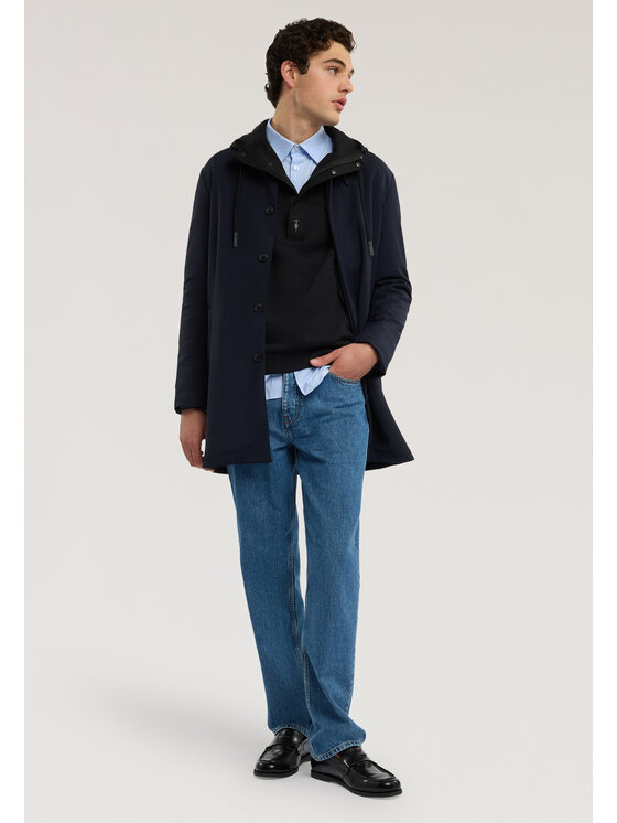 Trussardi Trussardi Płaszcz zimowy 0001M000002N034 Niebieski jasny Regular Fit