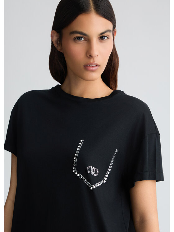 Liu Jo Liu Jo T-shirt WA5145J4893M9447 Nero Regular Fit