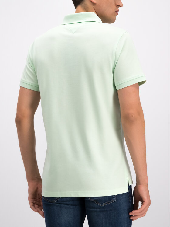 Tommy Hilfiger Tommy Hilfiger Тениска с яка и копчета MW0MW10764 Зелен Slim Fit