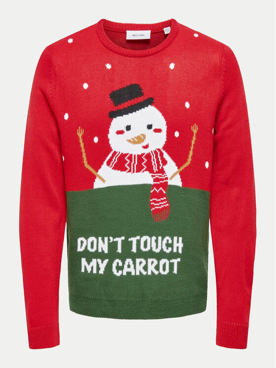 Only & Sons Only & Sons Pullover Xmas 22031170 Rot Regular Fit