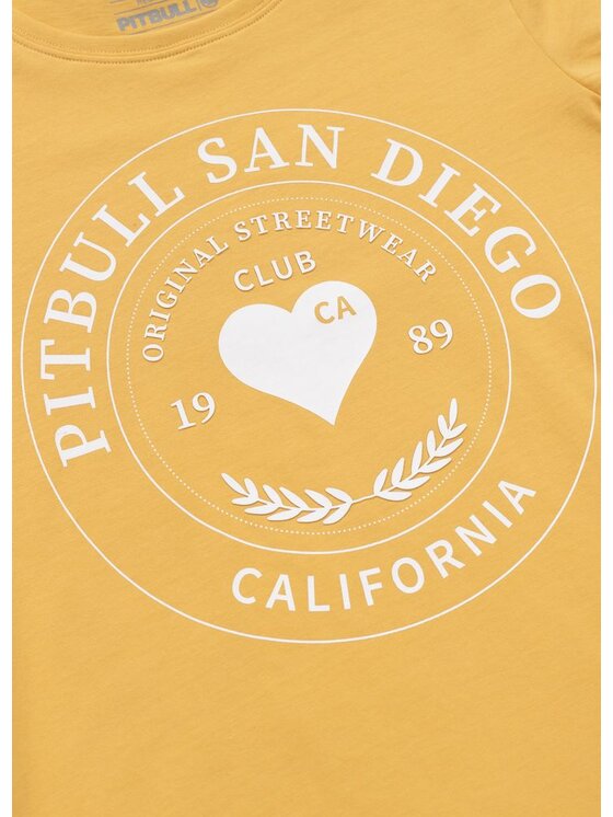 PITBULL PITBULL T-Shirt Koszulka damska HEARTIE S Żółty Regular Fit