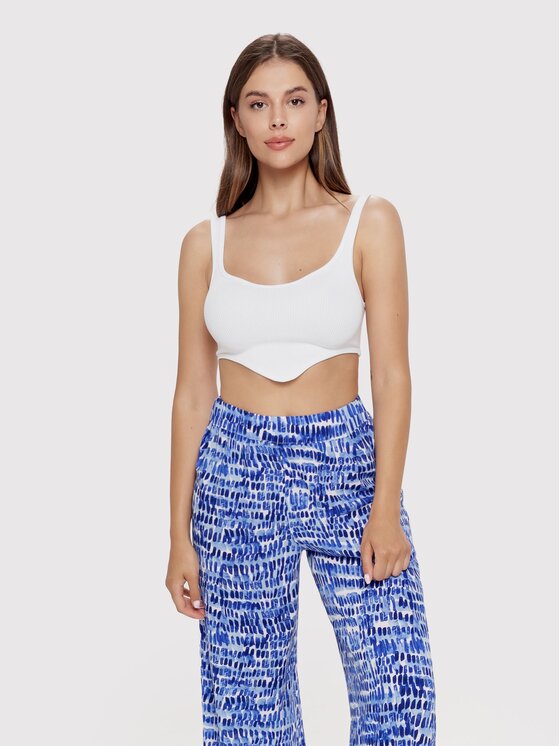 Dress Point Dress Point Spodnie materiałowe Blue Lagoon Trousers Niebieski Wide Leg