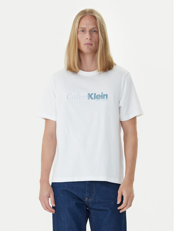 Calvin Klein Męski T-Shirt, rozmiar L, Biały, LV04RD822G