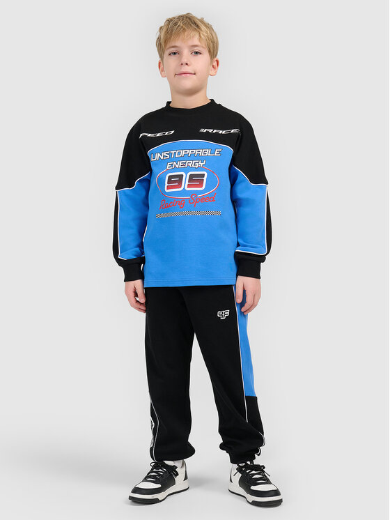 4F 4F Bluza ESPORTS RACING Niebieski Loose Fit
