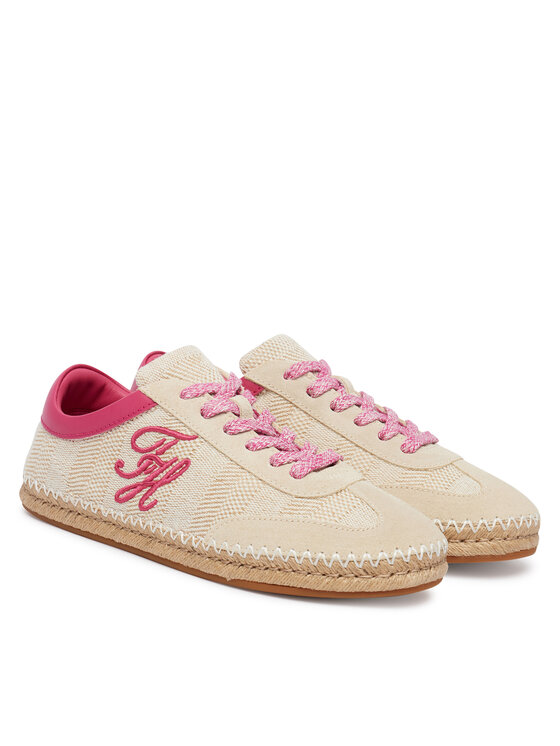 Tommy Hilfiger Tommy Hilfiger Espadrilles Woven Logo Embroidery FW0FW09108 Bézs