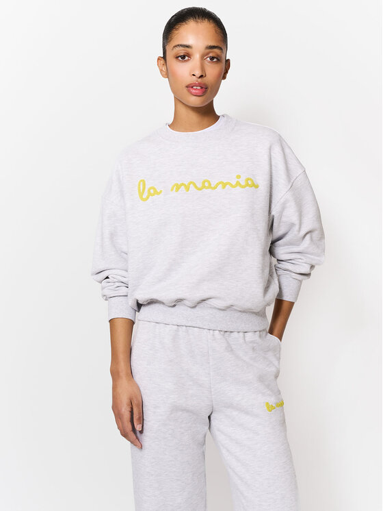 La Mania La Mania Mikina LEVIN Sivá Basic Fit