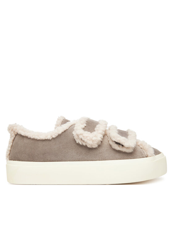 Inuikii Inuikii Sneakers Shearling Low Velcro 1001.001.0231 Grau