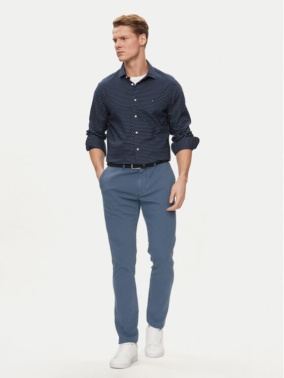 Tommy Hilfiger Tommy Hilfiger Chinos Bleecker MW0MW33910 Kék Slim Fit