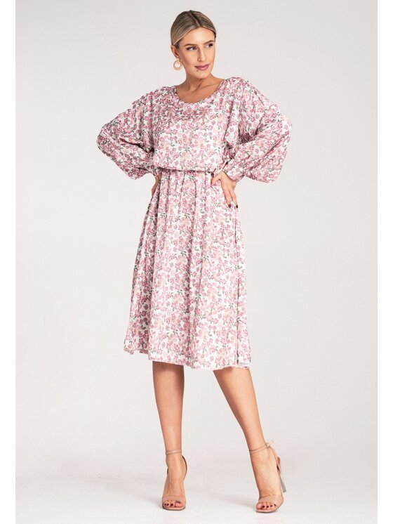 FIGL FIGL Každodenné šaty M1128 Ružová Casual Fit