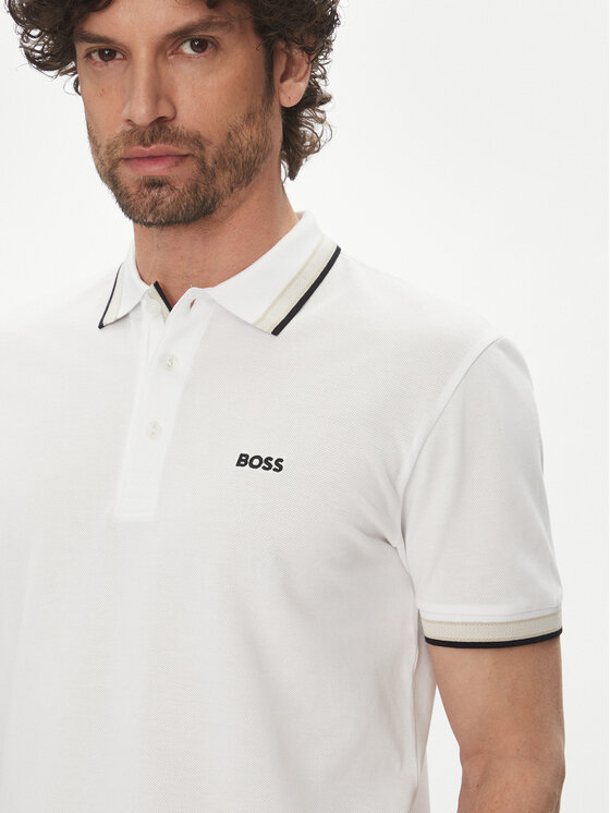BOSS BOSS Polo majica Paddy 50469055 Écru Regular Fit