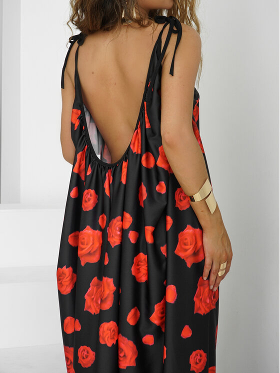 LilaLou LilaLou Sukienka letnia Gypsy Czarny Oversize