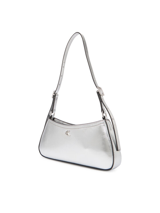 Calvin Klein Calvin Klein Kabelka Ck Metallic Small Shoulder Bag LV04F3304G Stříbrná
