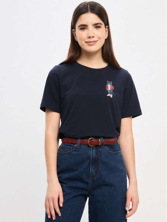 T-Shirt Manii'ta Lacitta, Rozmiar XS, Niebieskie, Printed T-shirt