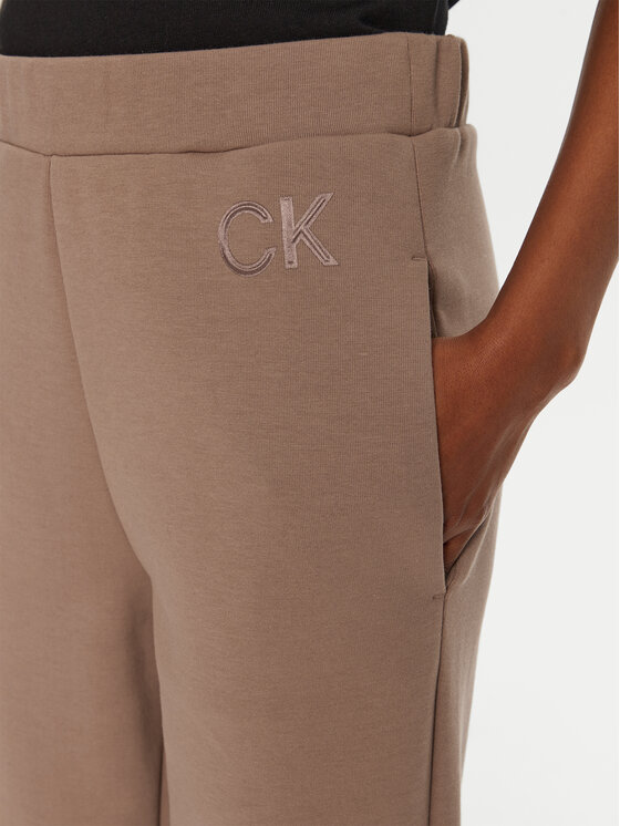 Calvin Klein Calvin Klein Dressipüksid Satin K20K207945 Beež Slim Fit