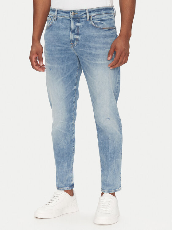 BOSS BOSS Farmer Onyx 50537817 Kék Tapered Fit