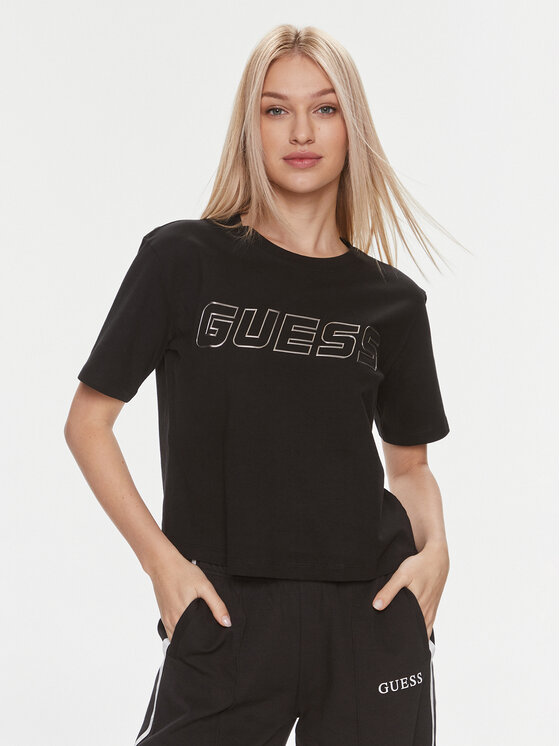 Guess Guess T-Shirt Kiara V4GI18 I3Z14 Schwarz Boxy Fit