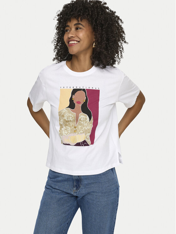 ONLY ONLY T-Shirt Susan 15372179 Weiß Regular Fit